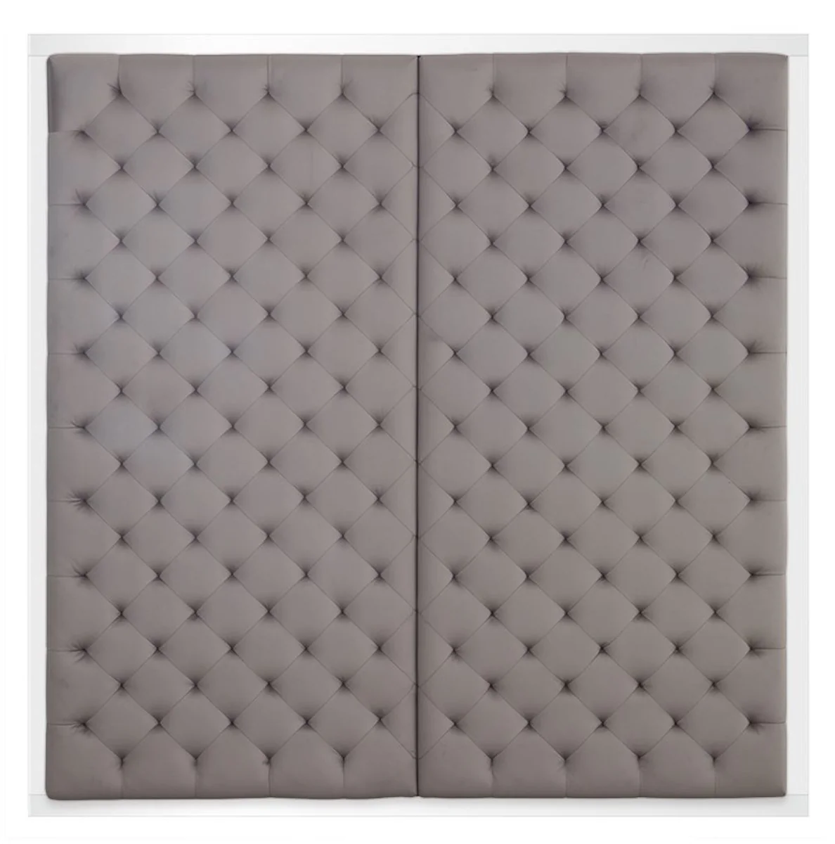 Casa Padrino cabecero de cama de diseño de color gris plateado 180 x 180 cm - H. calidad de lujo