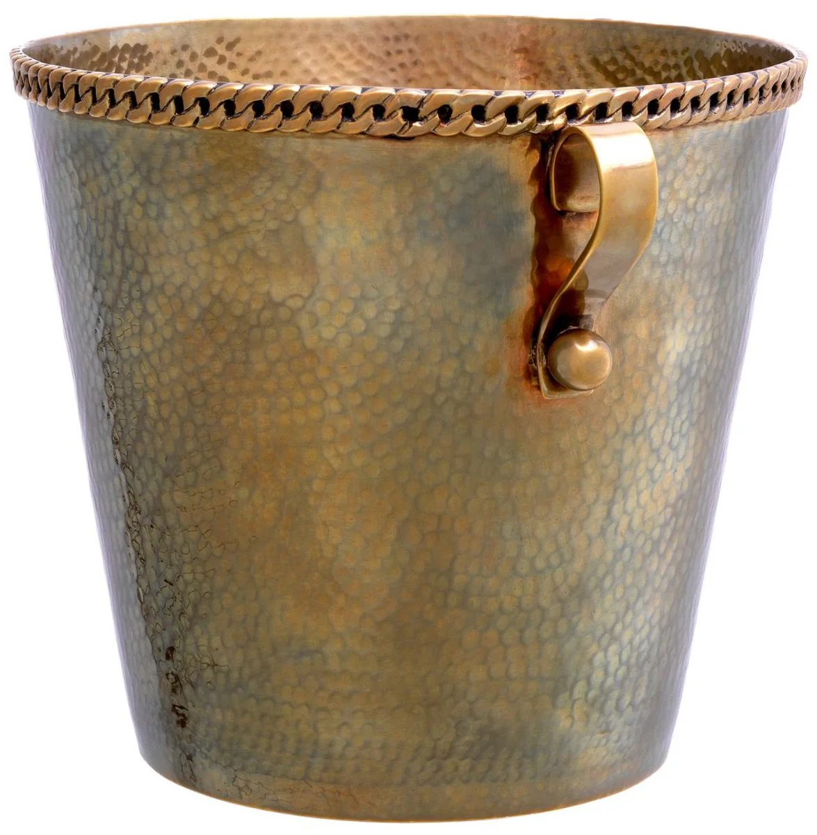 Casa Padrino enfriador de vino de lujo con 2 asas lat¨®n vintage ? 25,5 x A. 23,5 cm - Enfriador de champ¨¢n - Accesorios de gastronom¨ªa - Accesorios de restaurante - Accesorios de hotel