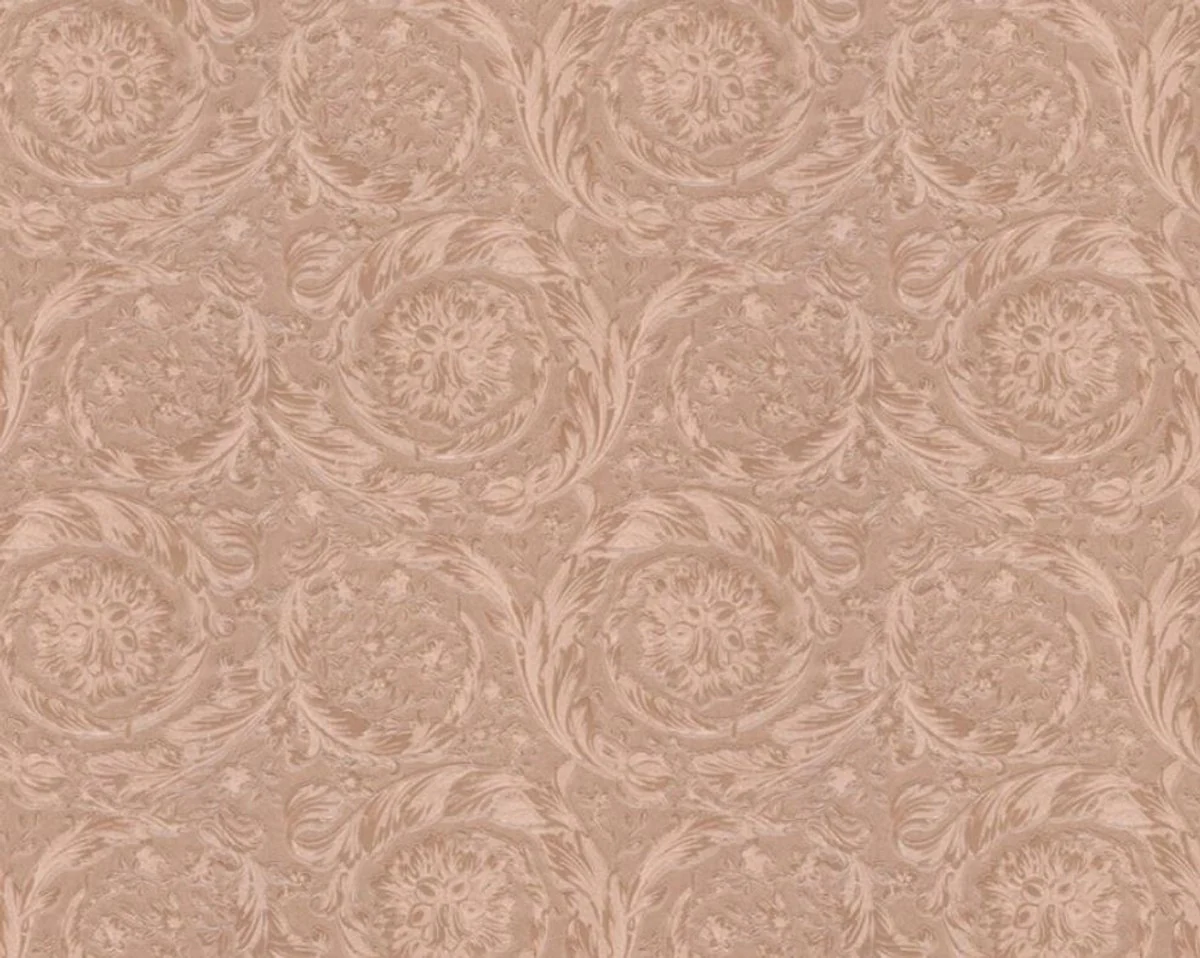 Papel Pintado no Tejido Barroco de Diseño Versace IV 36692-2 - Rosa Metalizado - Papel Pintado de Diseño - Alta Calidad