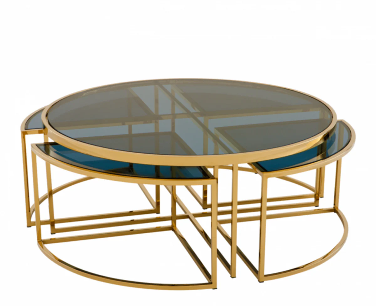 Casa Padrino Art Deco luxury coffee table gold finish - living room coffee table - Luxury Quality