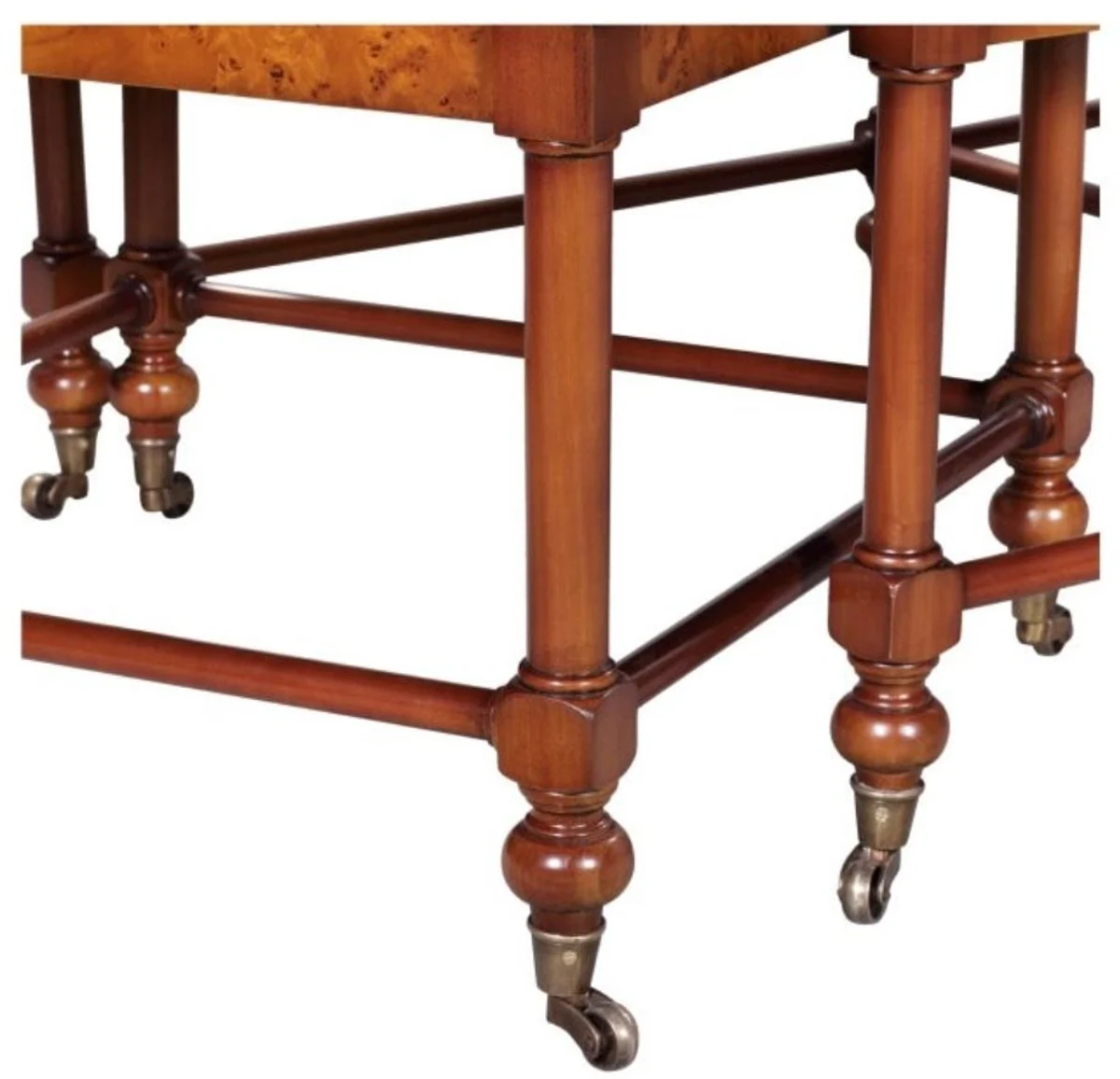 Casa Padrino mesa de centro de caoba de lujo marrón claro / marrón 133 x 81 x H. 50 cm - Calidad de Lujo