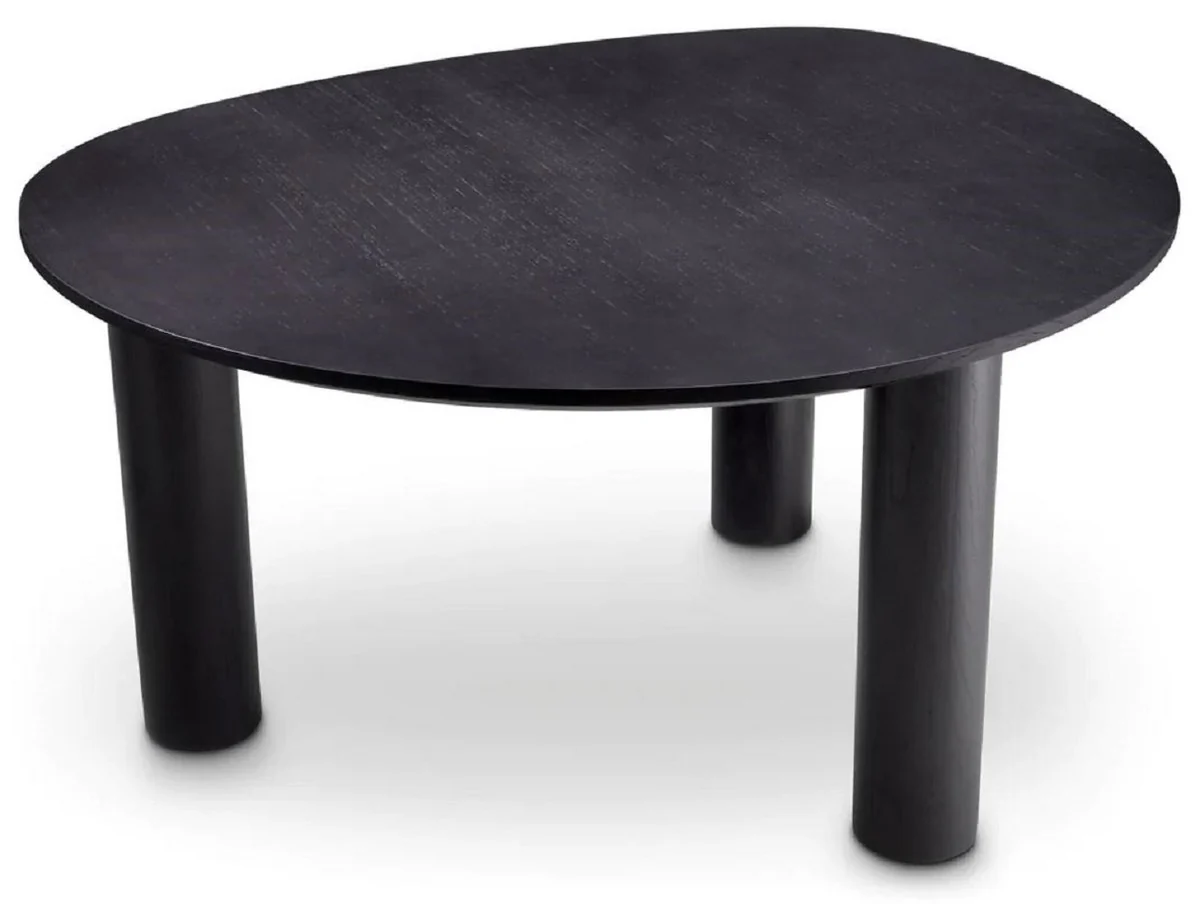 Casa Padrino mesa de comedor de lujo negro 149 x 128,5 x A. 77 cm - Mesa de cocina de madera maciza - Muebles de comedor - Muebles de cocina - Muebles de lujo - Interiores de lujo