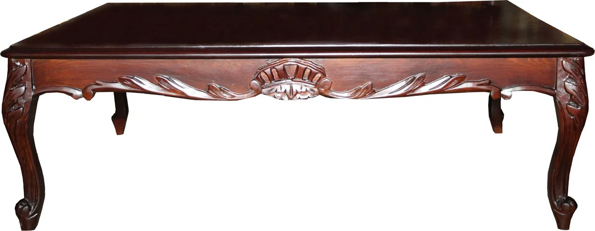 Casa Padrino Baroque Couchtisch Brown 120 x 80 cm - Limited Edition