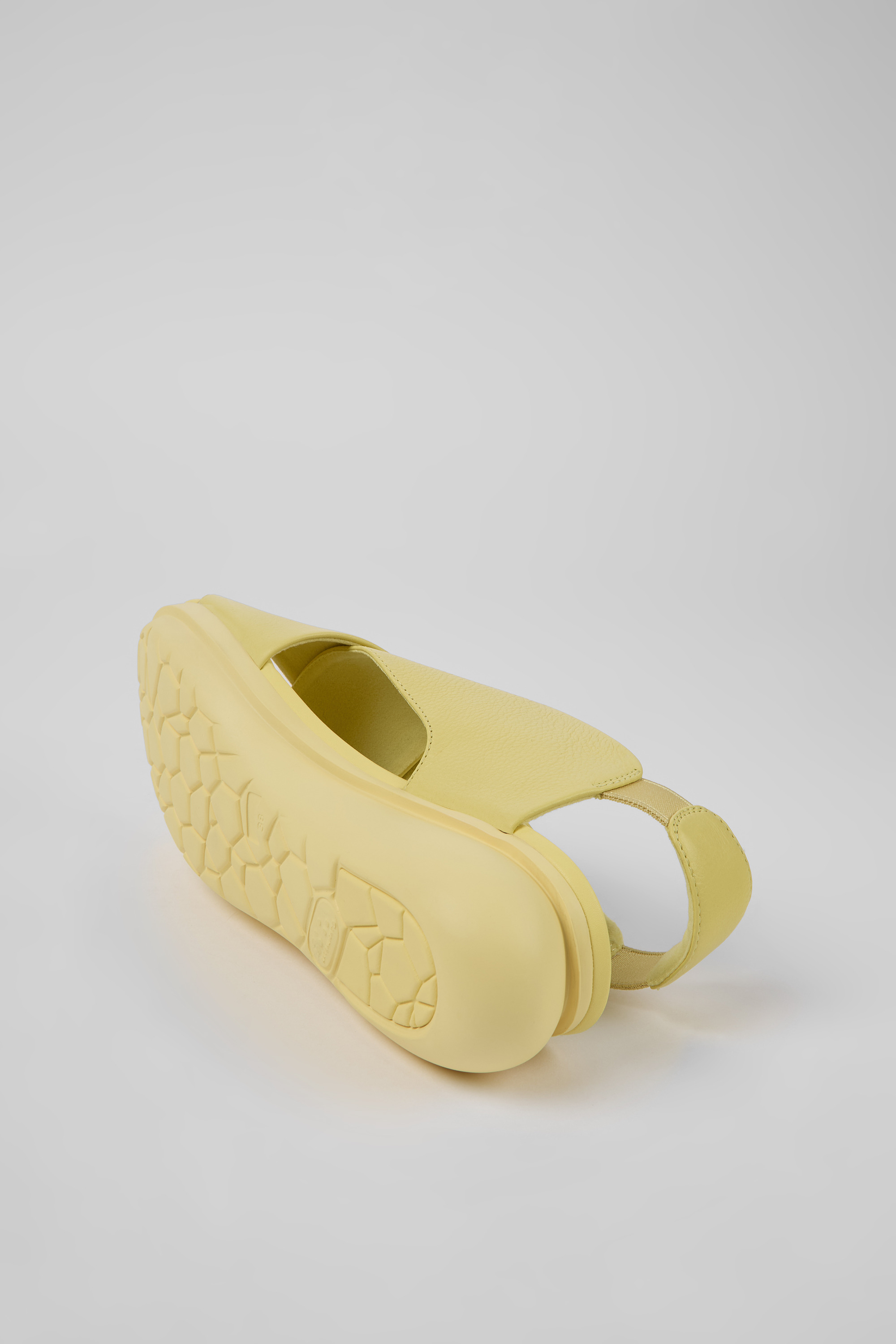 Balloon - Yellow leather sandals for women