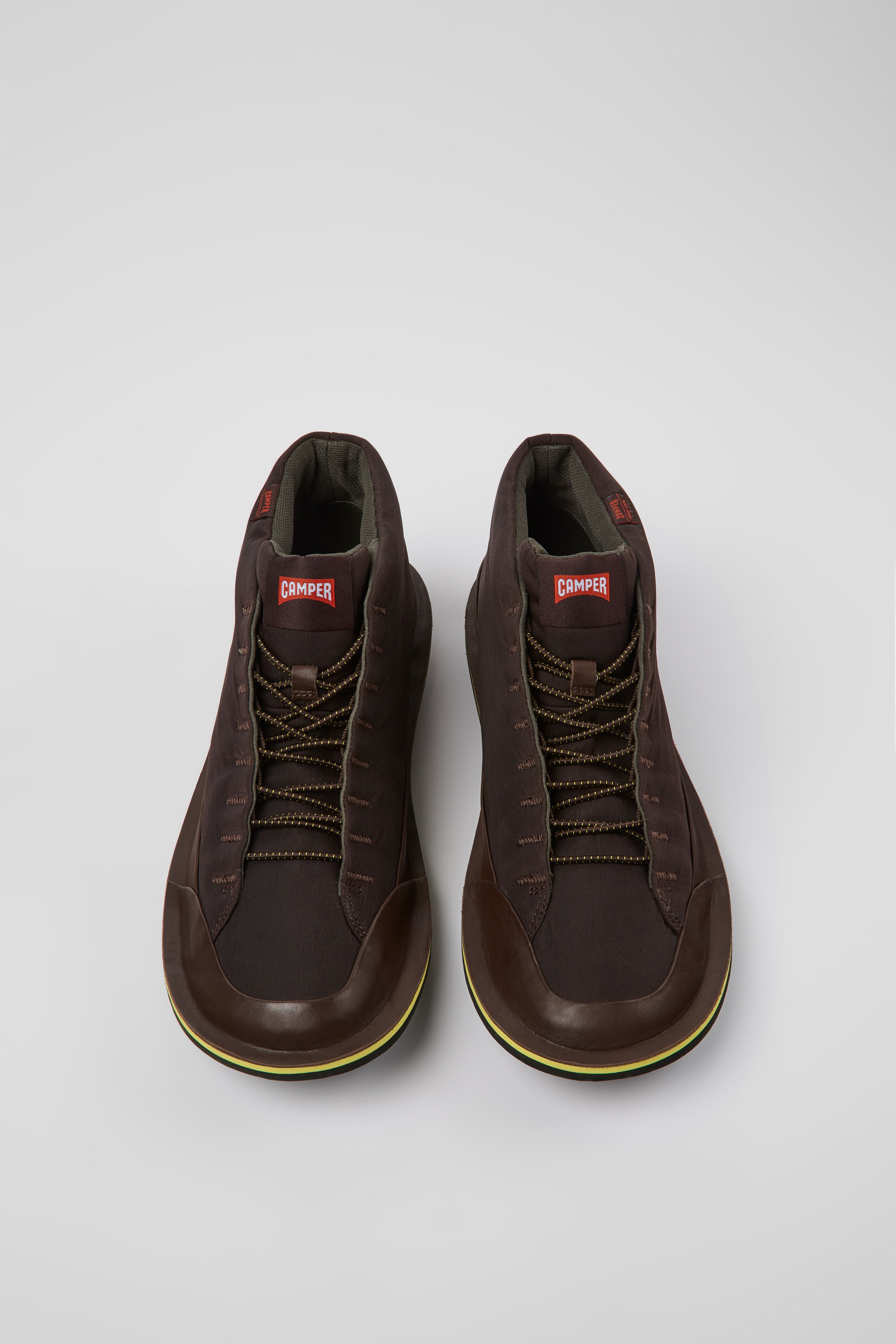 Beetle PrimaLoft - Dark brown textile and nubuck ankle boots for men
