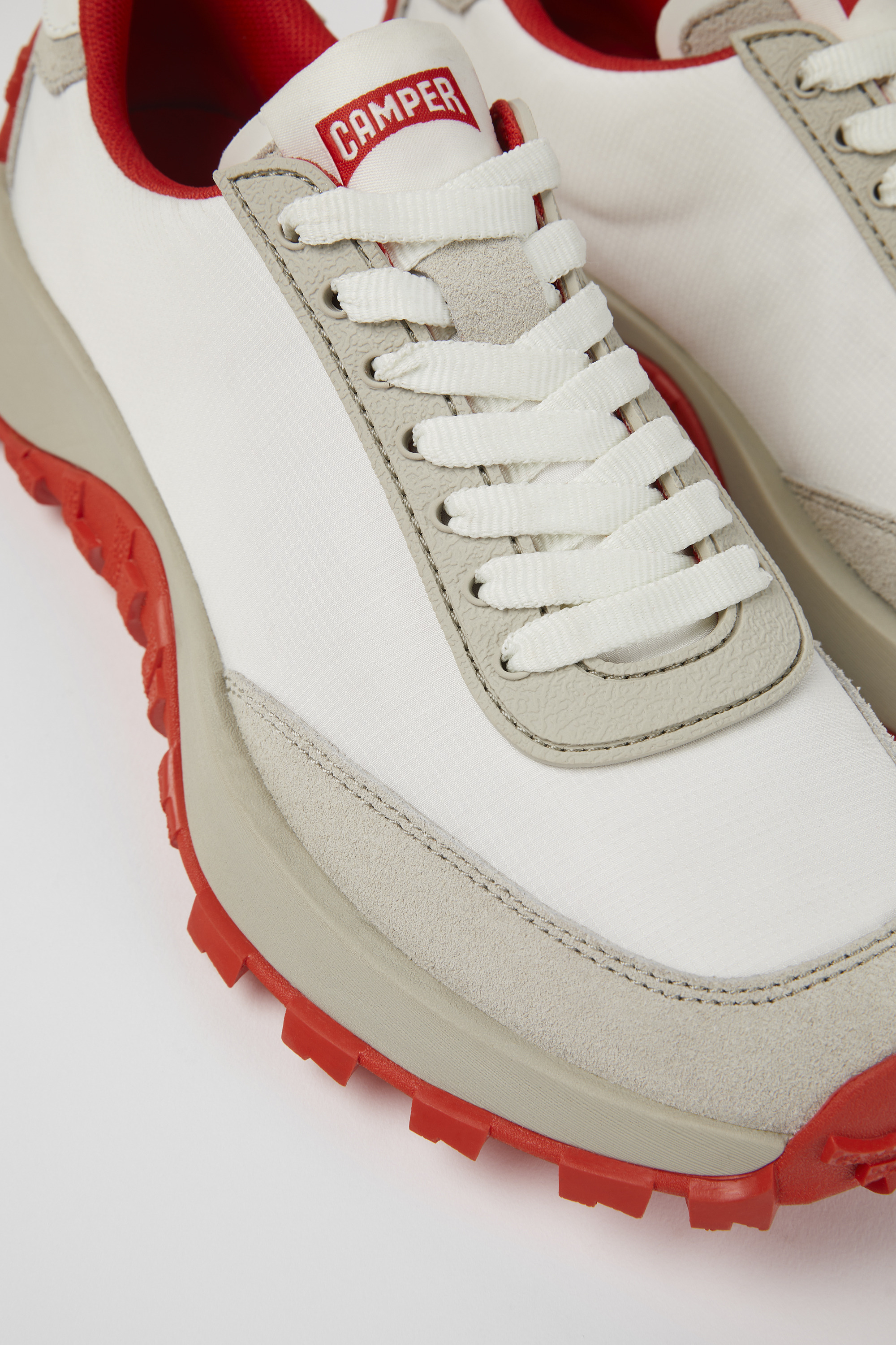 Drift Trail VIBRAM - White recycled PET and nubuck sneakers for women