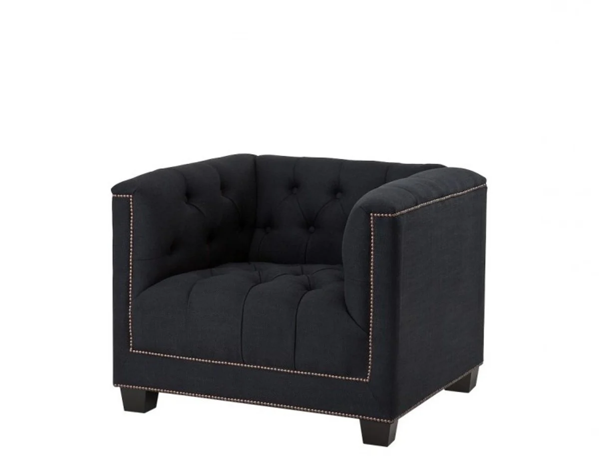 Casa Padrino luxury designer hotel armchair black - Luxury Hotel Furniture