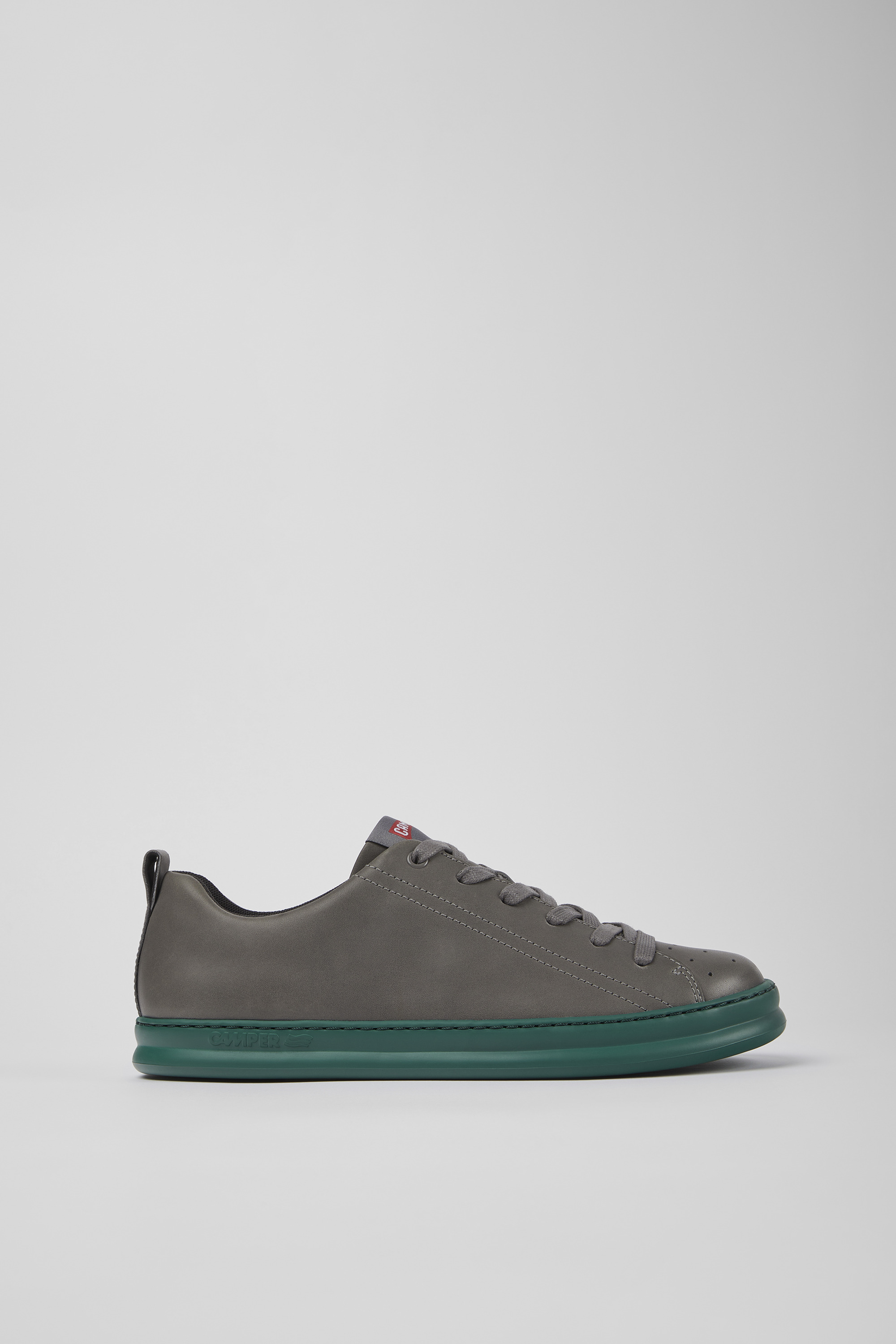 Runner - Gray leather sneakers for men