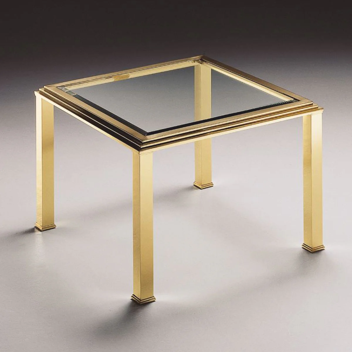 Casa Padrino mesa de centro de lat¨®n de lujo 70 x 70 x A. 49 cm - Hecho en Italia