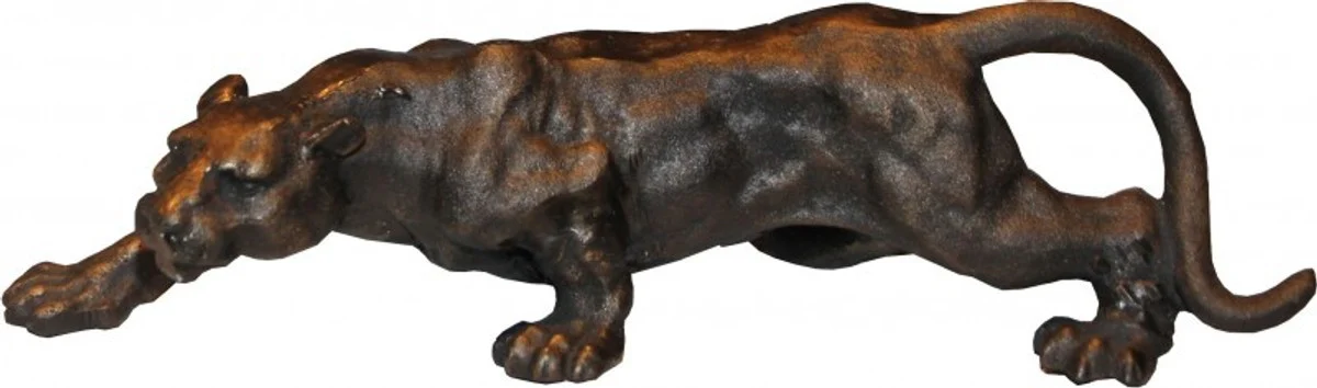 Casa Padrino Luxury Figurine Panther H 11 cm, B 41 cm, D 13 cm - Massive sculpture - precious & sumptuous