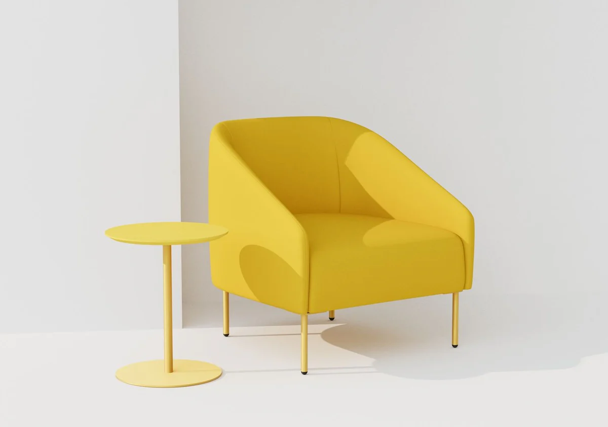 Casa Padrino sill¨®n de sal¨®n de lujo amarillo A. 79 cm - Sill¨®n de vest¨ªbulo de hotel