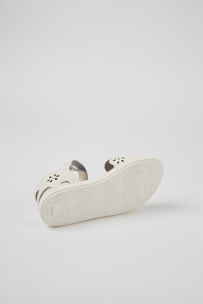 Miko White leather sandals for girl