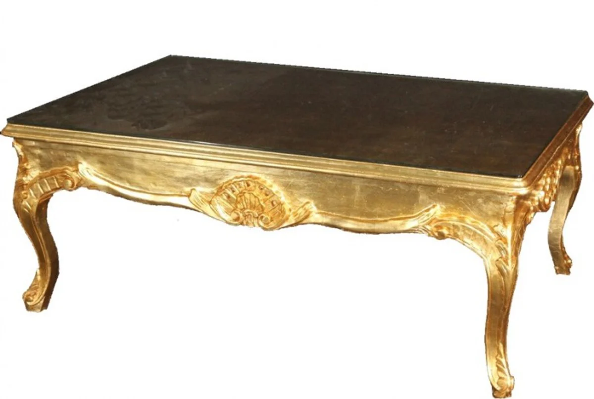 Mesa de caf¨¦ Barroque Casa Padrino Gold 120 x 80 cm - Muebles de mesa de sal¨®n de sala de estar Muebles