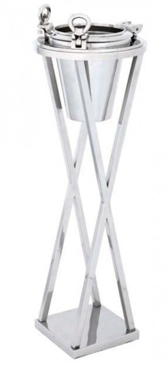 Massive Luxury wine cooler / champagne bucket with stand H 100cm W 32cm porthole from the house Casa Padrino