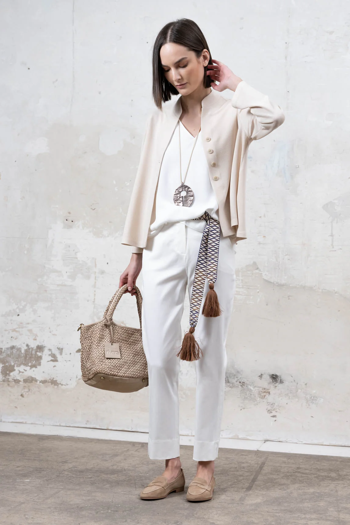 Rivera-spain Pantalón Firenze blanco