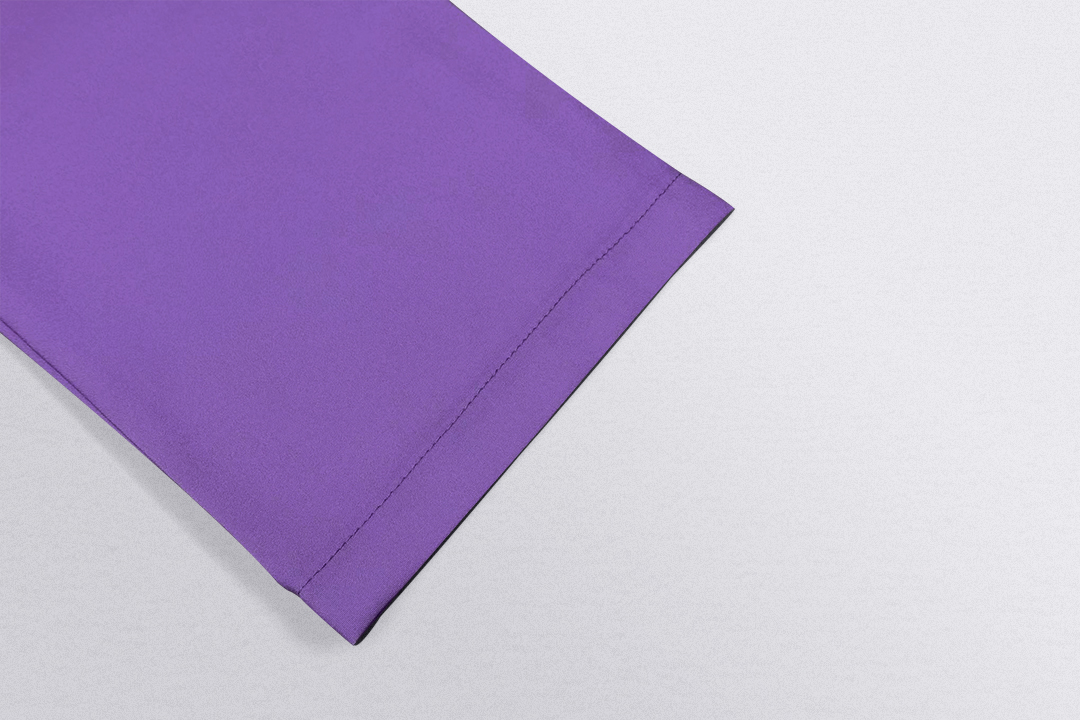 Purple Panel Print Short Sleeve Walking Suit