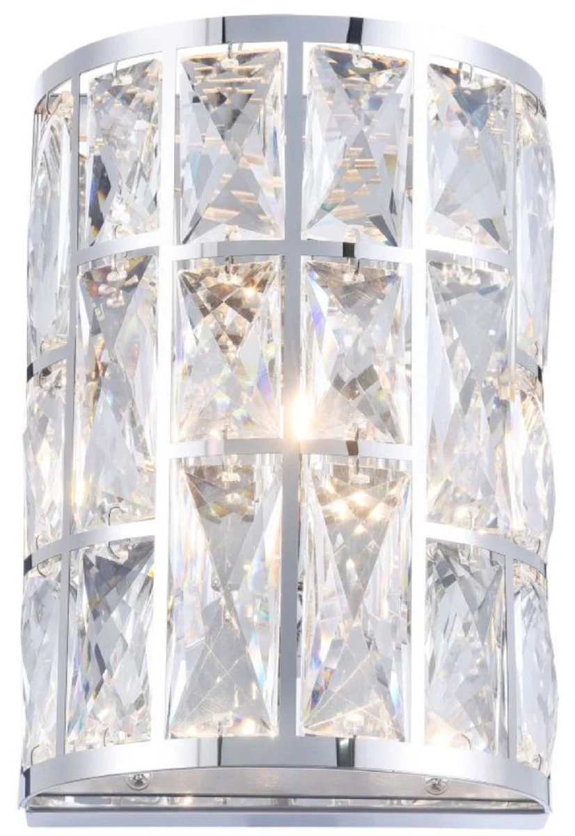 Casa Padrino Lámpara de Pared de Lujo 14,7 x 10 x H. 21,2 cm - Lámpara de Pared Elegante con Cristal