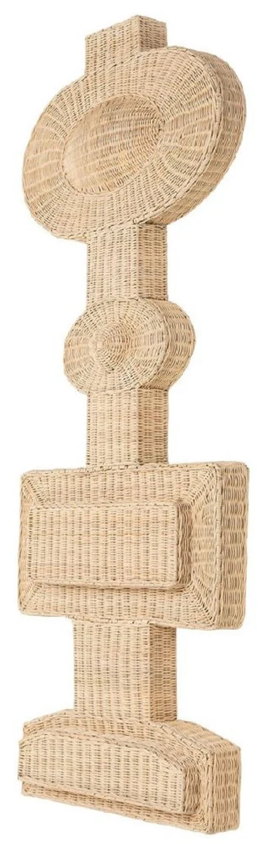 Casa Padrino lámpara de pared de diseño de lujo natural 81 x 15,5 x A. 207 cm - Lámpara de pared de ratán - Lámpara de pared de salón - Luces de lujo - Lámparas de pared de ratán