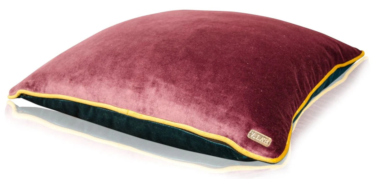 Casa Padrino decorativo cojín set de 2 de la sala de estar púrpura / turquesa / amarillo 50 x 50 cm - Colección de Lujo