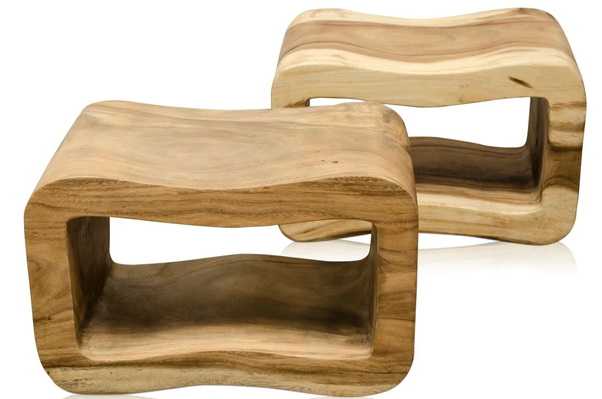 Casa Padrino mesa de auxiliar de lujo colores naturales 60 x 30 x H. 40 cm - Muebles de Sal¨®n de Dise?o