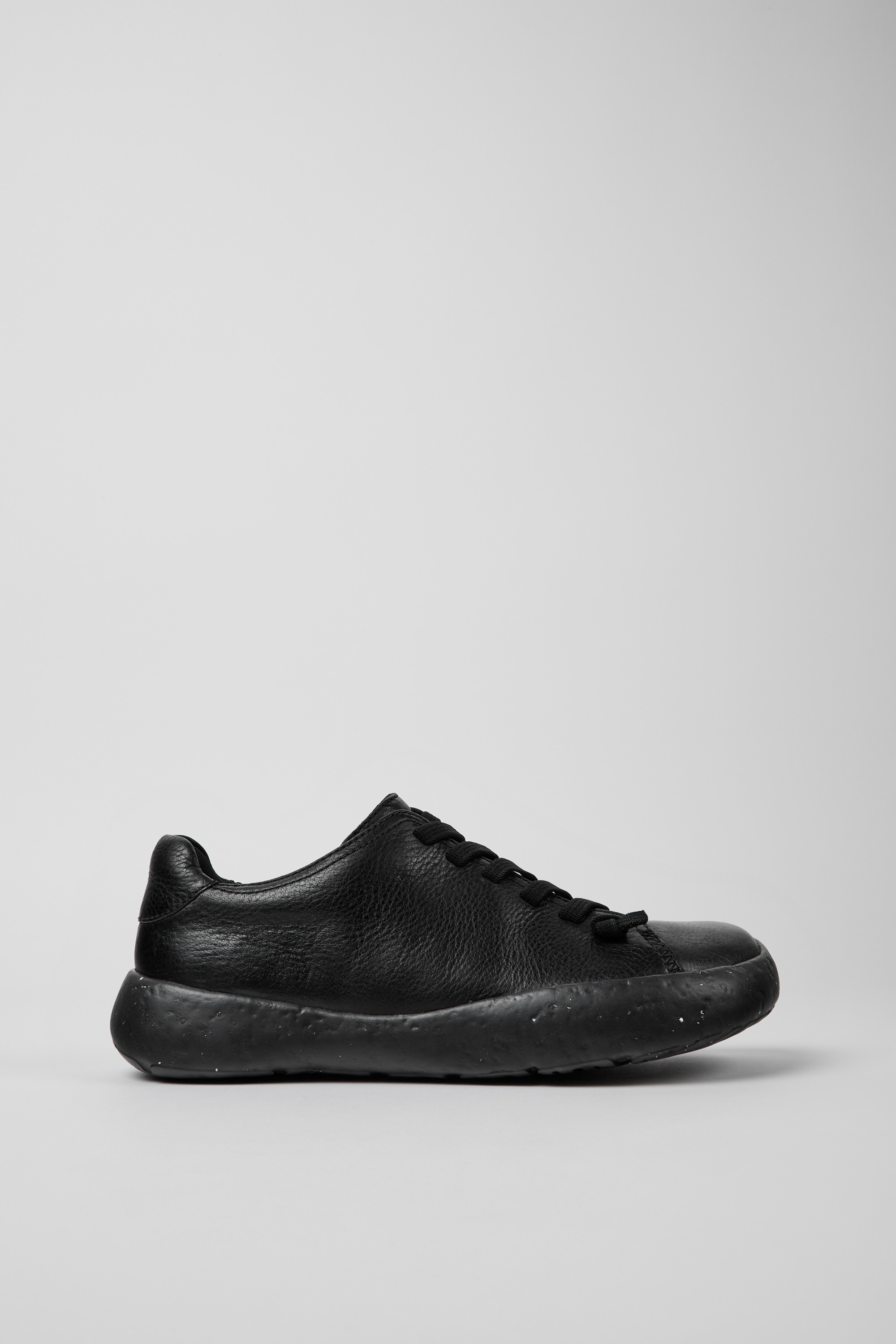 Peu Stadium - Black leather sneakers for men