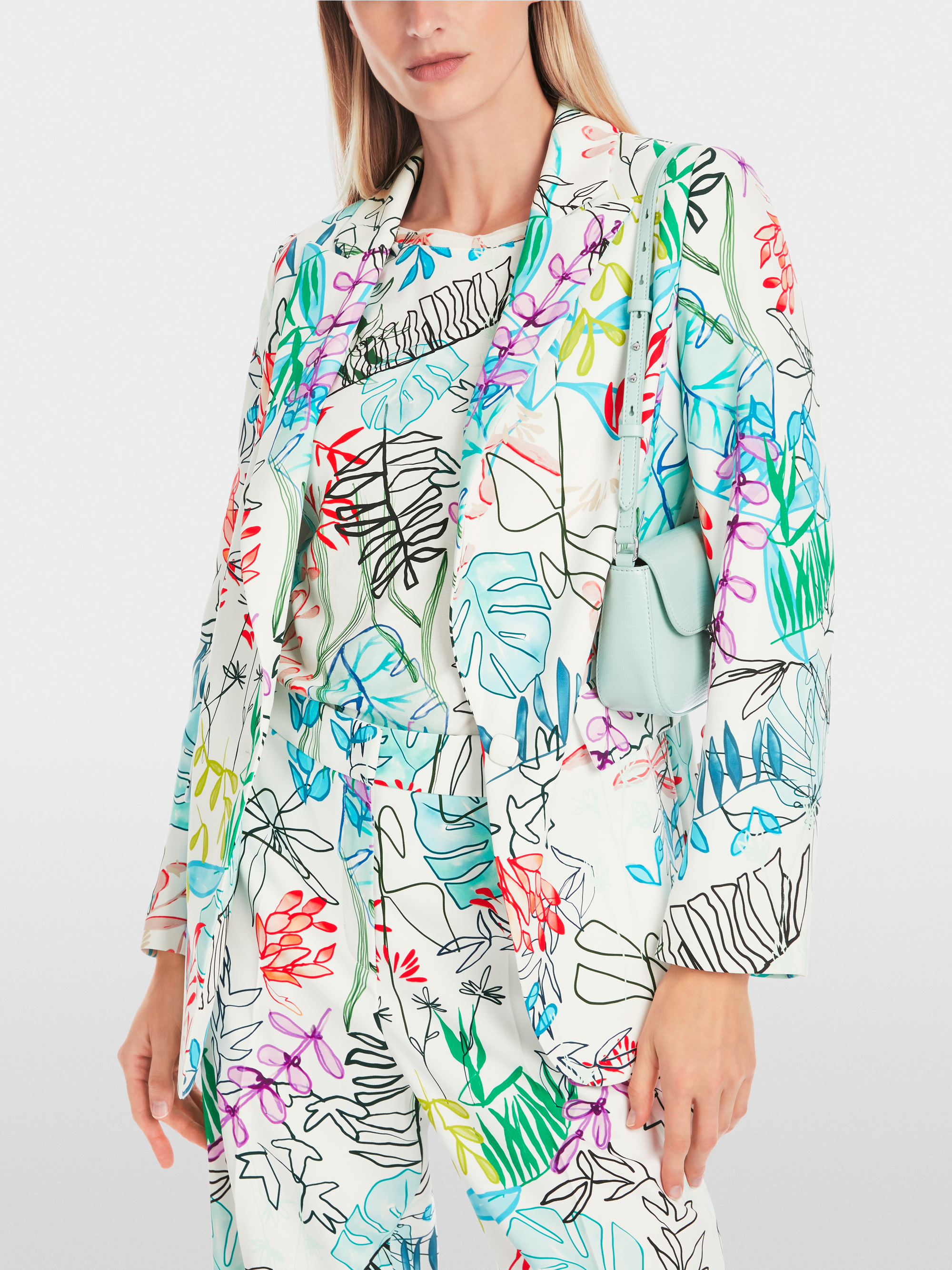 Marc-Cain Trendy blazer with all-over leaf motif
