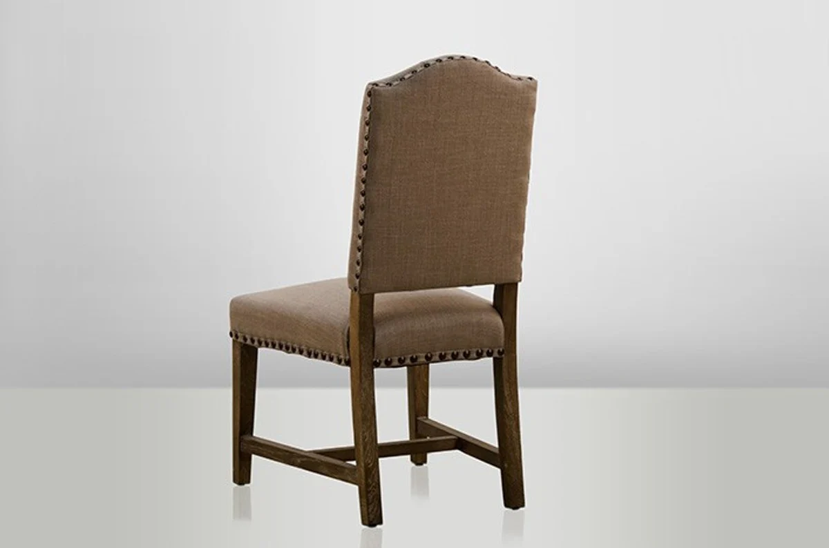 Silla de roble rústico de la casa Casa Padrino - Referencia / Beige - madera maciza de roble - Schloss Burg Propiedad Pazo Muebles