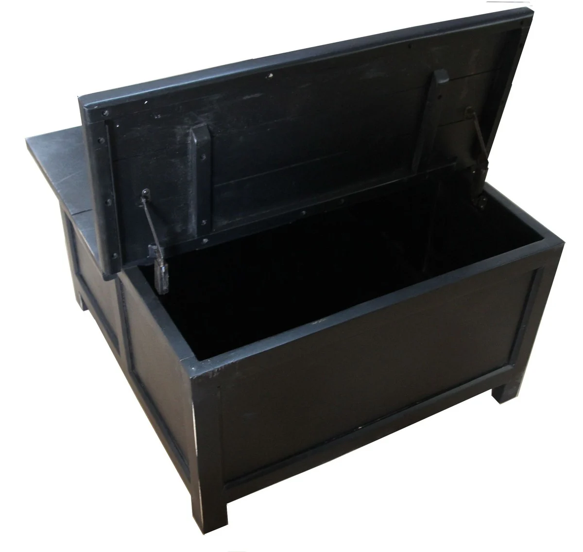 Casa Padrino plegable mesa de caf¨¦ en negro - 85.5 cm x 85.5 cm x H45 cm - estilo de pa¨ªs