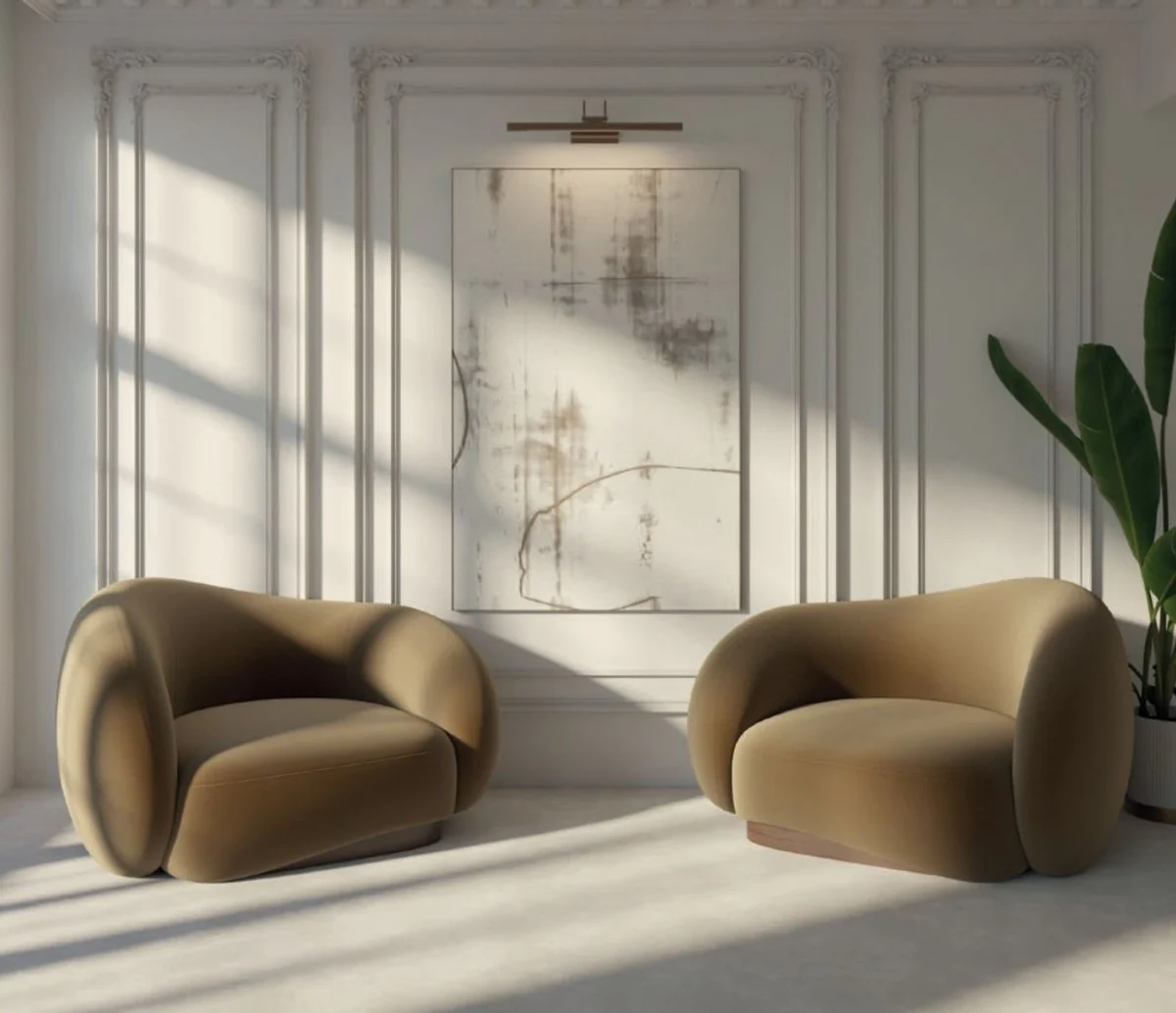 Casa Padrino sill¨®n de terciopelo de lujo lado derecho marr¨®n / marr¨®n oscuro 110 x 105 x A. 78 cm - Sill¨®n de sal¨®n - Sill¨®n de hotel - Muebles de sal¨®n - Muebles de hotel - Muebles de lujo