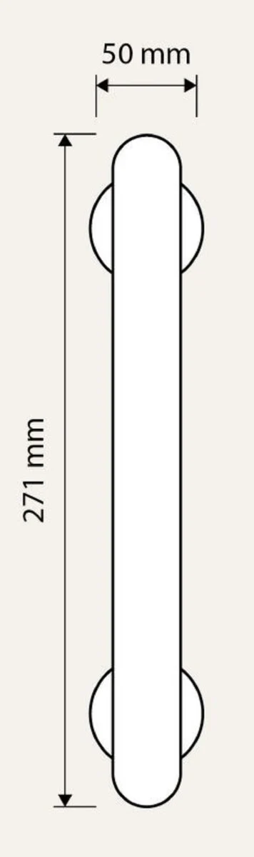 Casa Padrino conjunto de manijas de puerta barrocos con cristal Swarovski A. 27,1 cm - Hecho en Italia