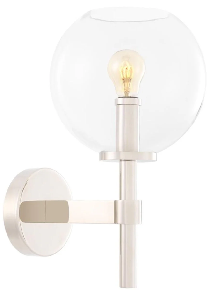 Casa Padrino lámpara de pared de lujo plata 18 x 26 x H. 35 cm - Lámpara Hotel & Restaurant