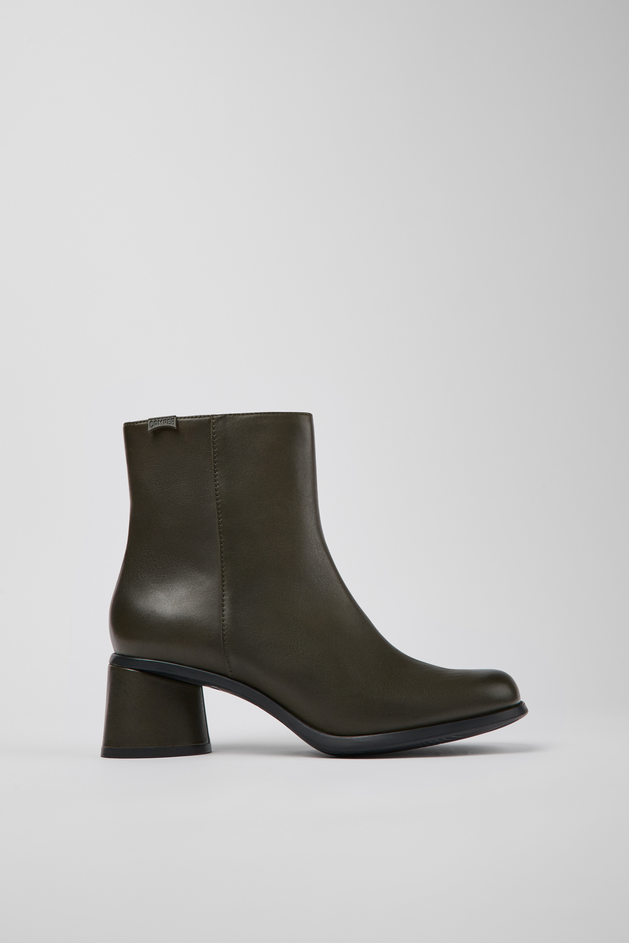 Kiara - Green leather and recycled PET boots for women
