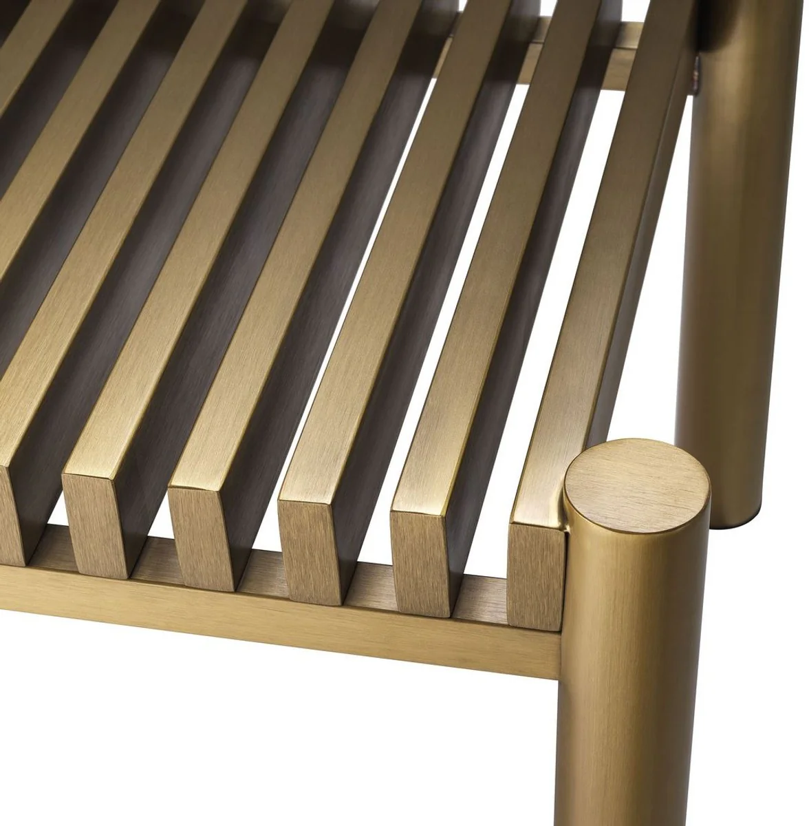 Casa Padrino mesa de centro de lujo lat¨®n / negro 180 x 44 x A. 35,5 cm - Mesa de sal¨®n de acero inoxidable con tapas de vidrio - Muebles de Sal¨®n - Muebles de Lujo