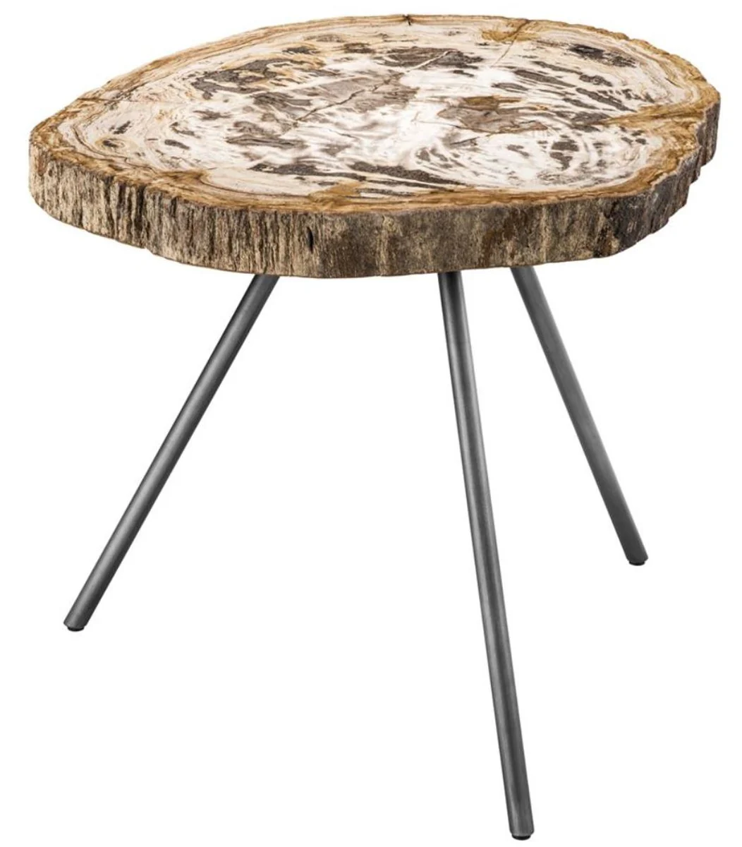 Casa Padrino mesa de centro de lujo de 3 muebles marrón / rojo - Muebles de Salón