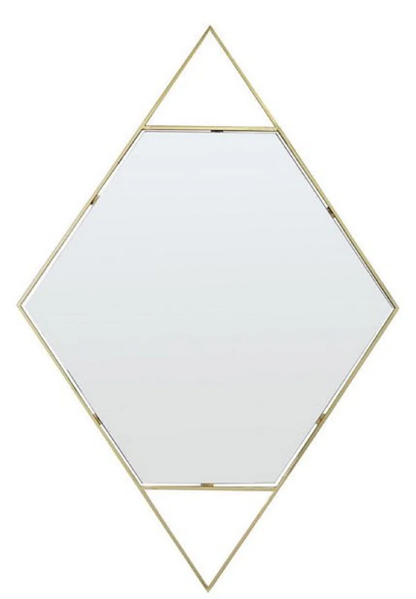 Casa Padrino espejo de pared de dise?o oro 81 x H. 119 cm - Espejo de Acero Inoxidable en Forma de Diamante - Muebles de Dise?o