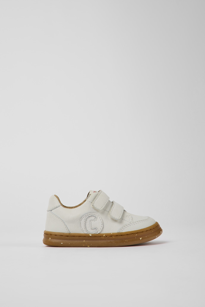 Runner White undyed leather sneakers for boys