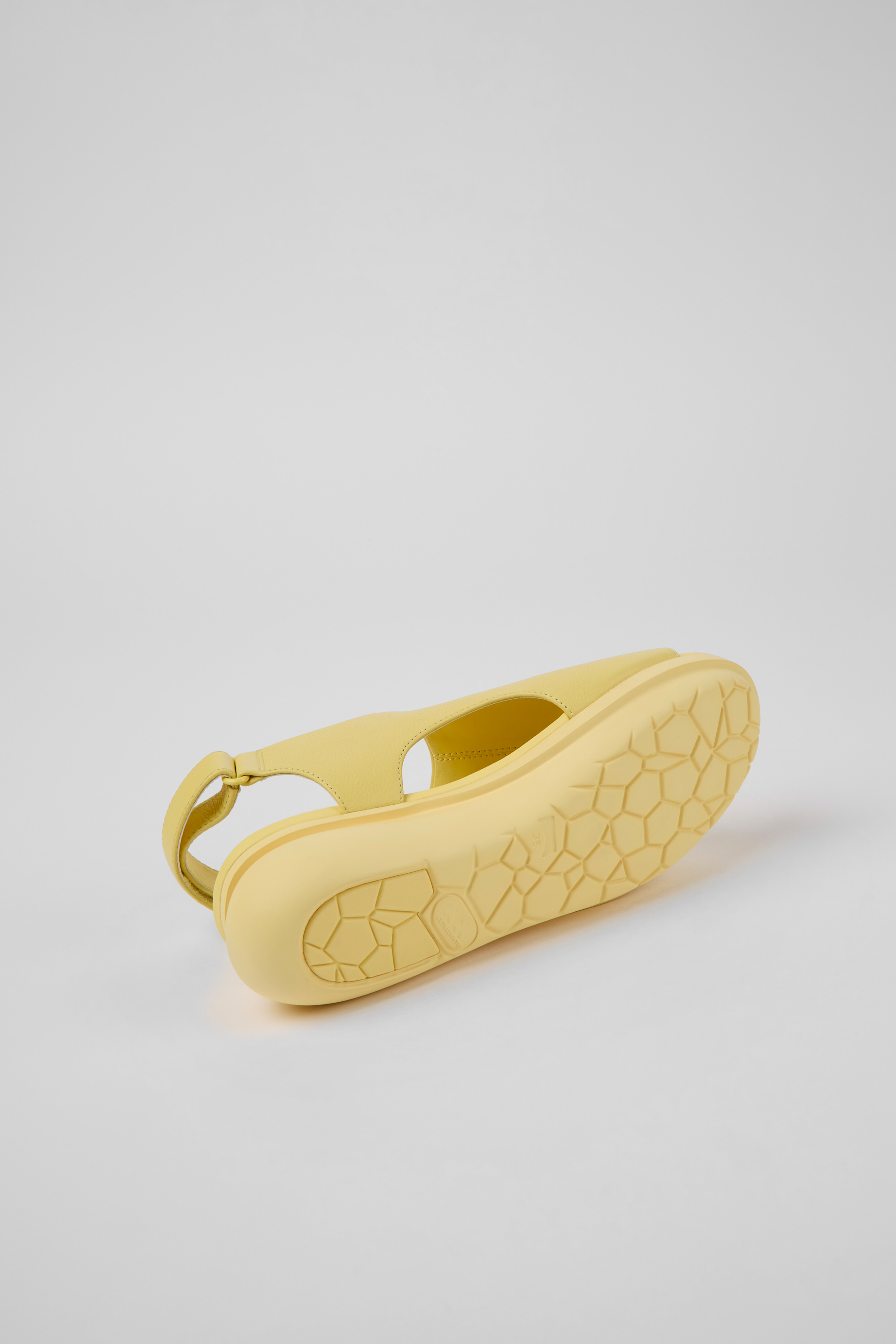 Balloon - Yellow leather sandals for women