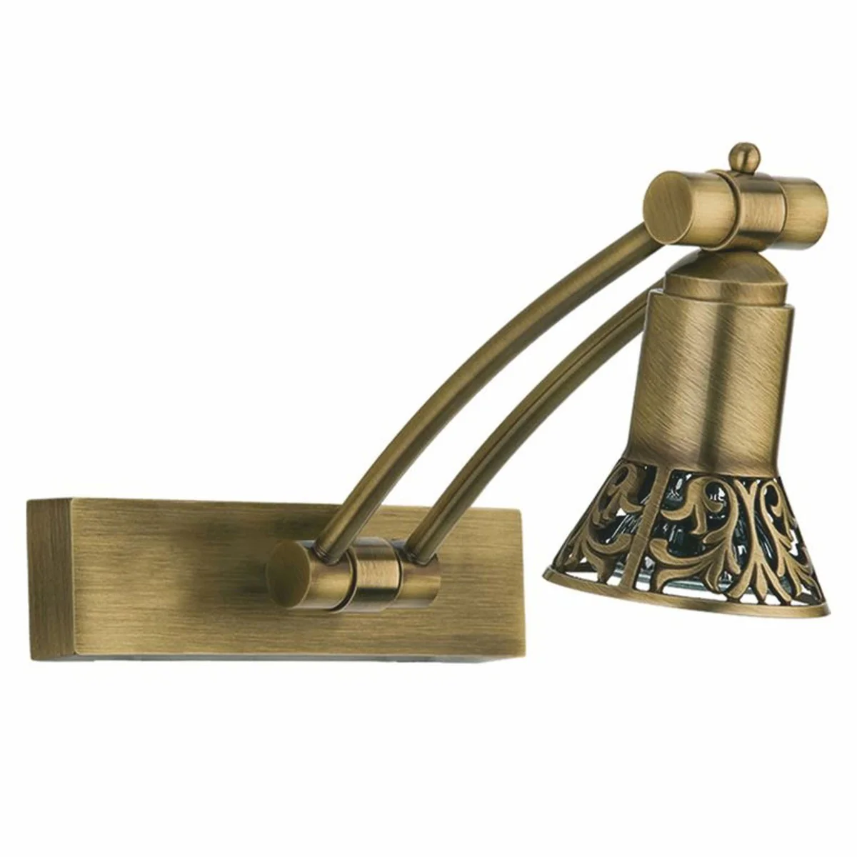 Casa Padrino l¨¢mpara de pared LED / l¨¢mpara de lectura barroco de lujo lat¨®n con p¨¢tina A. 20 cm