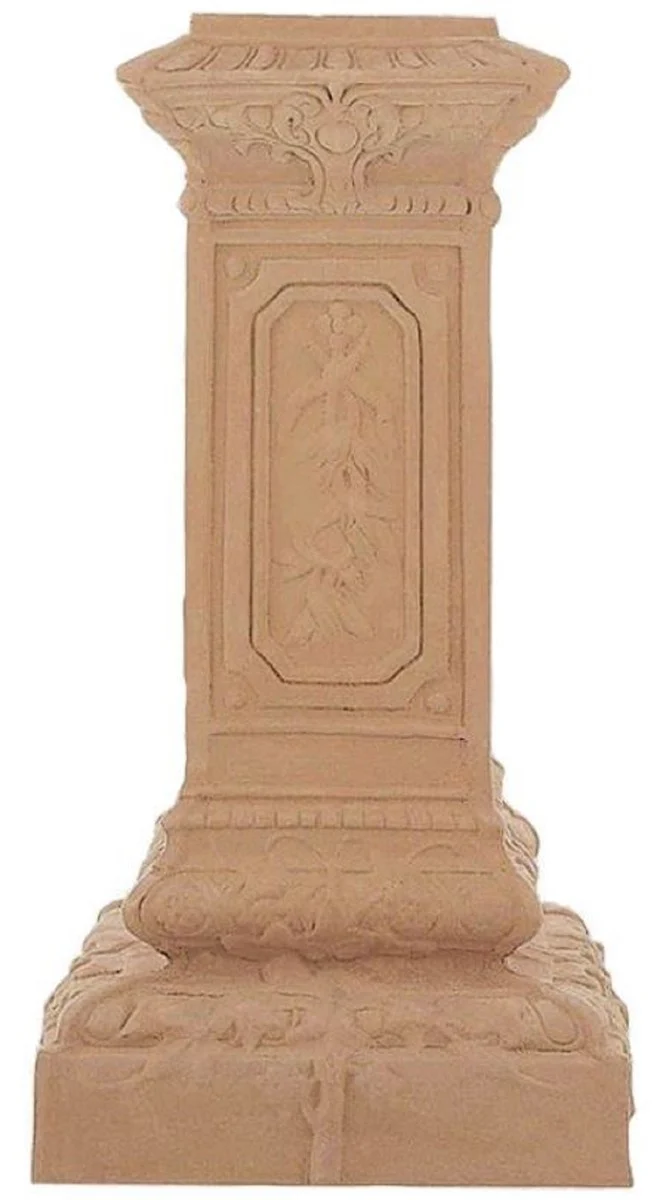 Casa Padrino pilar barroco terracota 38 x 37 x A. 83 cm - Columna decorativa de cerámica hecha a mano - Decoración de Jardín de Terraza Barroco
