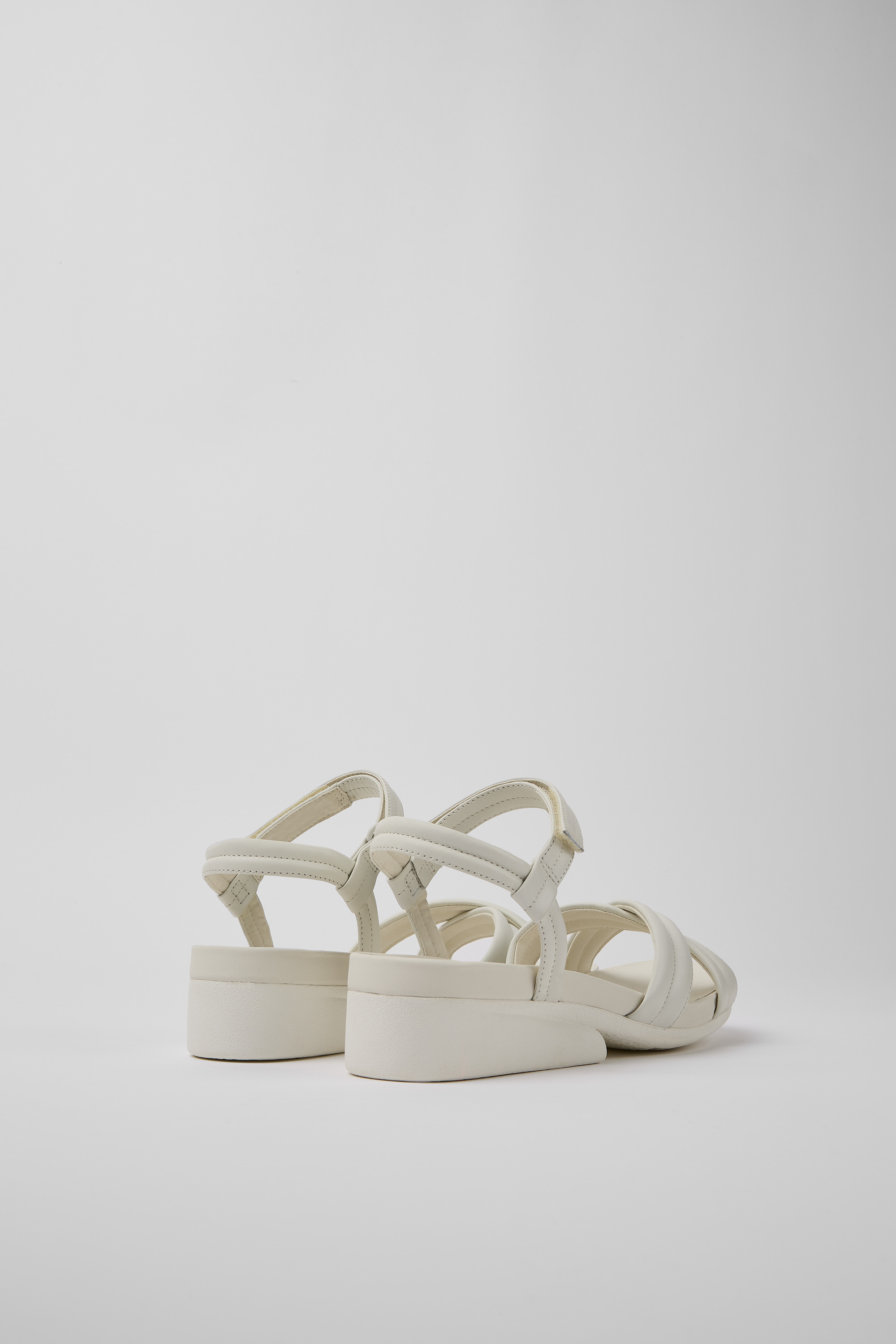 Minikaah - White leather sandals for women