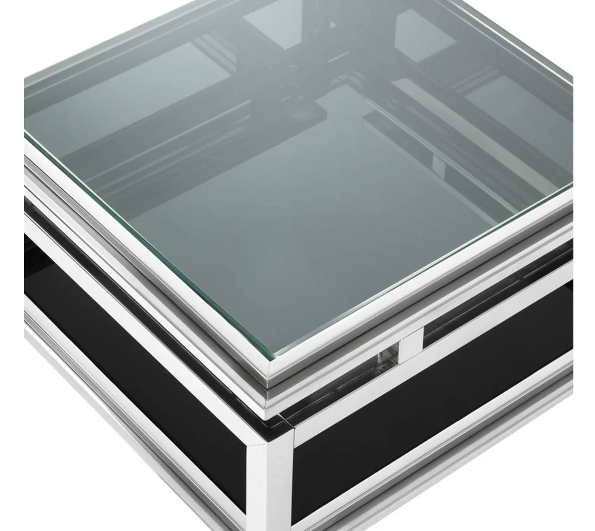 Casa Padrino conjunto de mesa de café de lujo de 4 de plata - muebles de diseño sala de estar