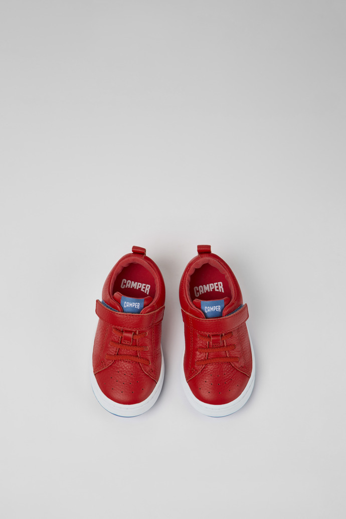 Runner Red leather sneakers for boys