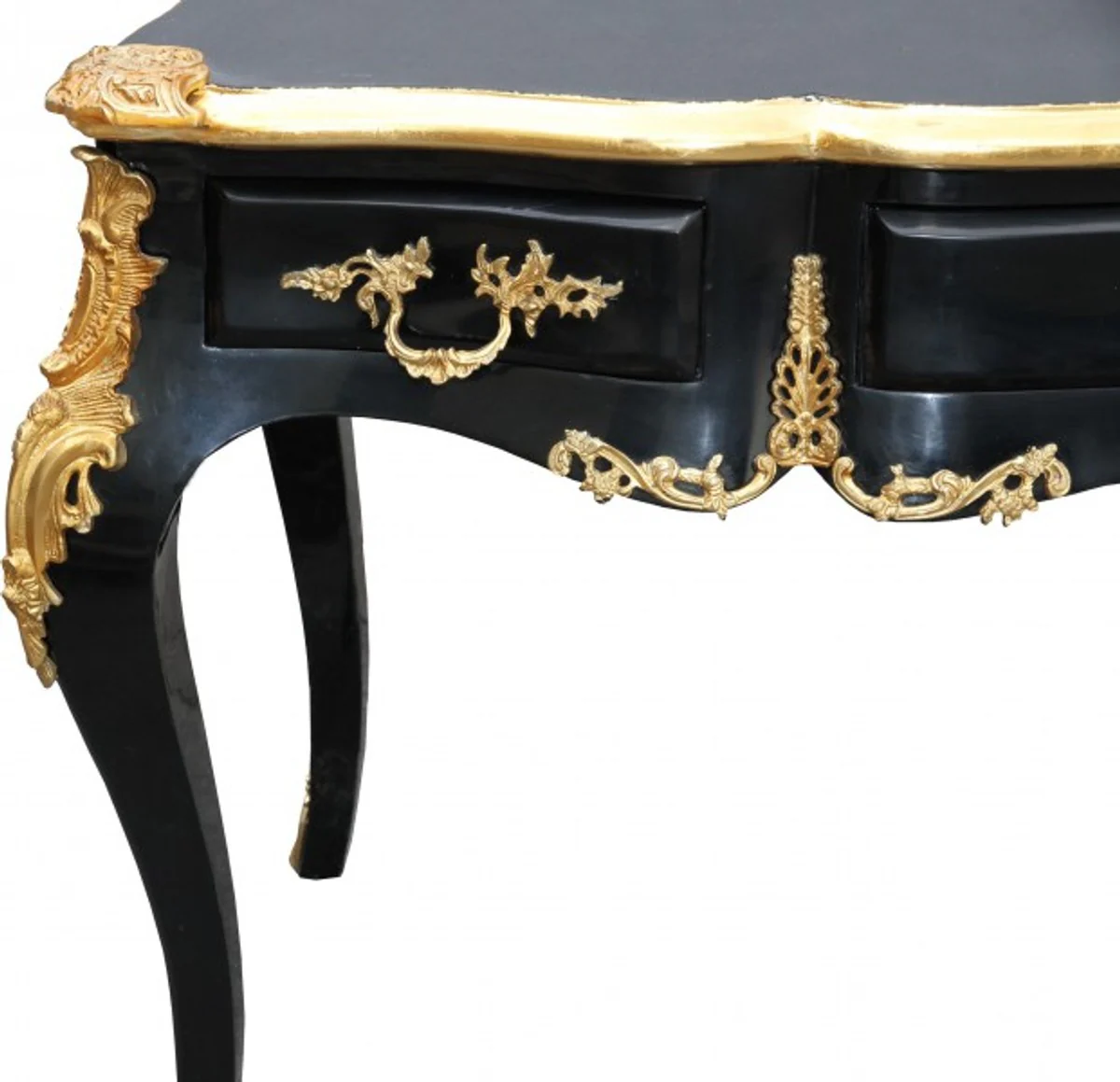 Casa Padrino luxury baroque Desk Black / Gold Secretary luxury furniture