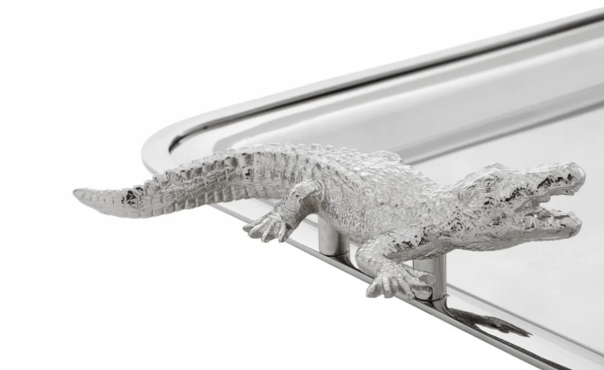 Casa Padrino luxury designer crocodile tray 51 x 38 x H. 6 cm - Luxury Collection