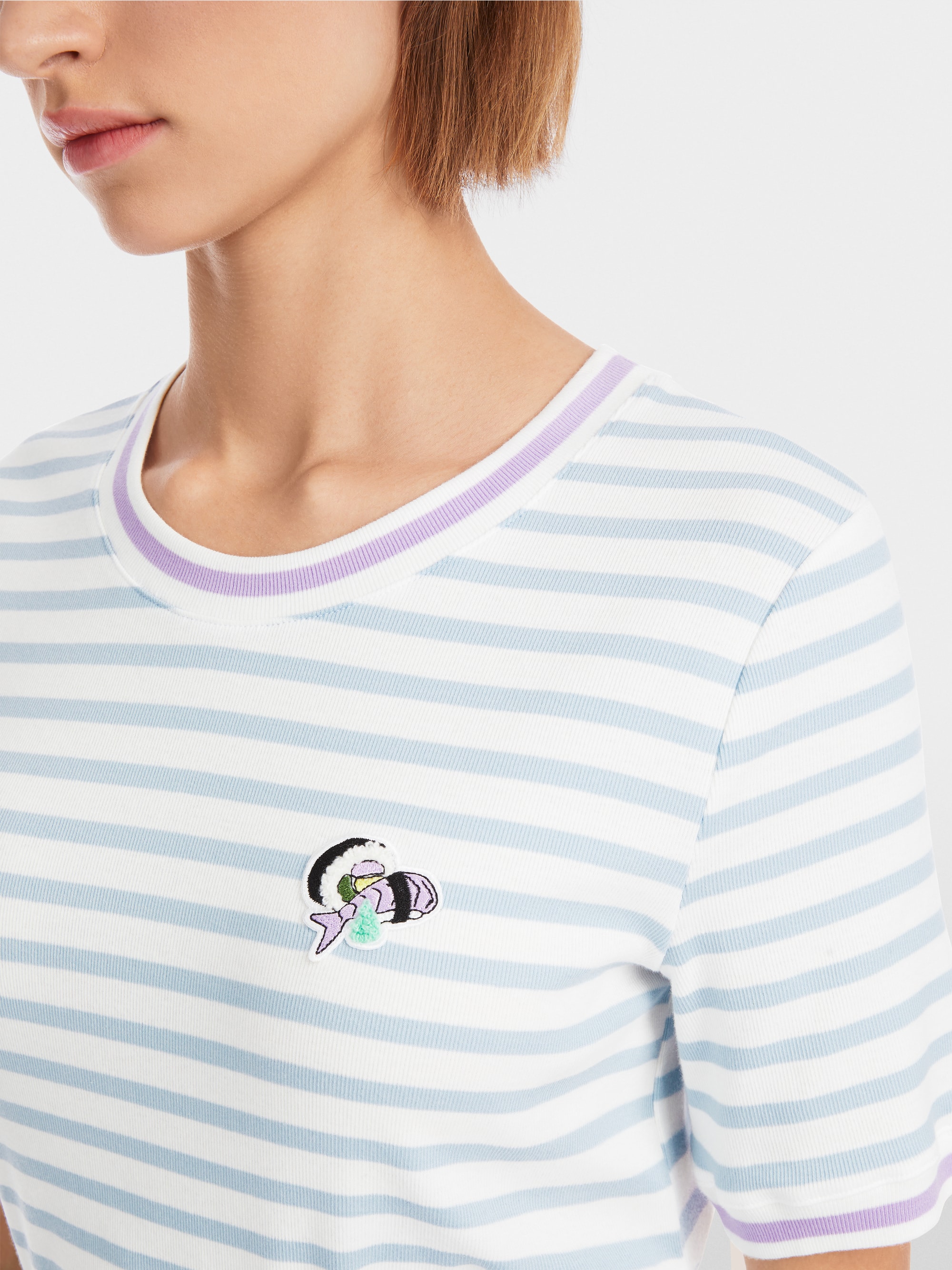 Marc-Cain Striped ribbed T-shirt