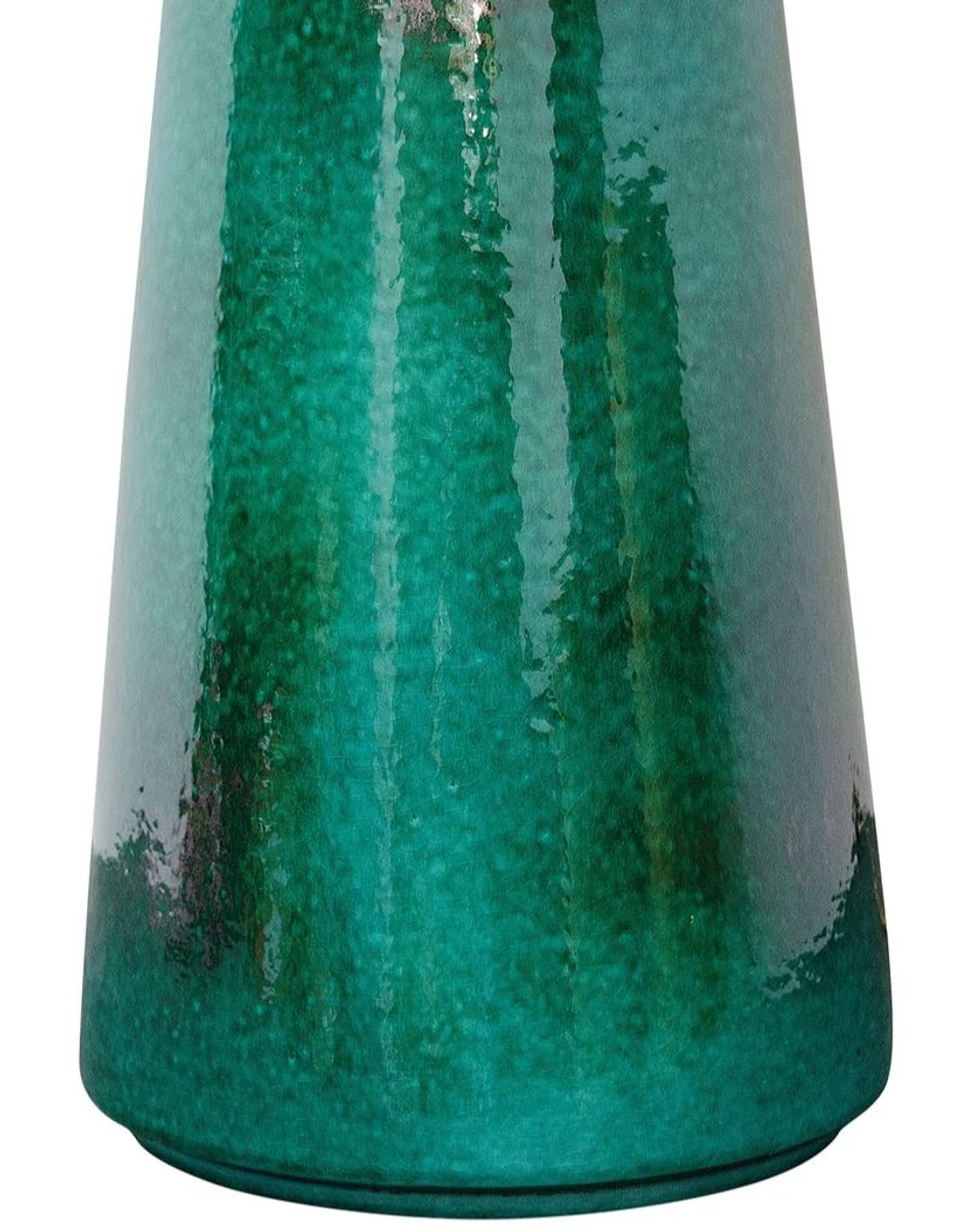 Casa Padrino l¨¢mpara de mesa de cer¨¢mica de lujo verde / turquesa 45 x H. 117 cm - Calidad de Lujo