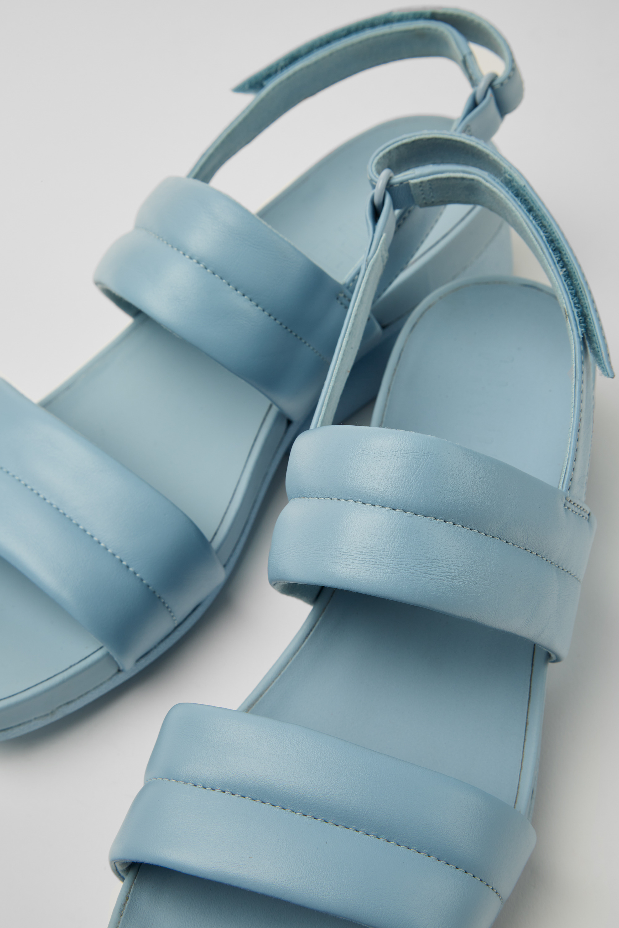 Minikaah - Blue leather sandals for women
