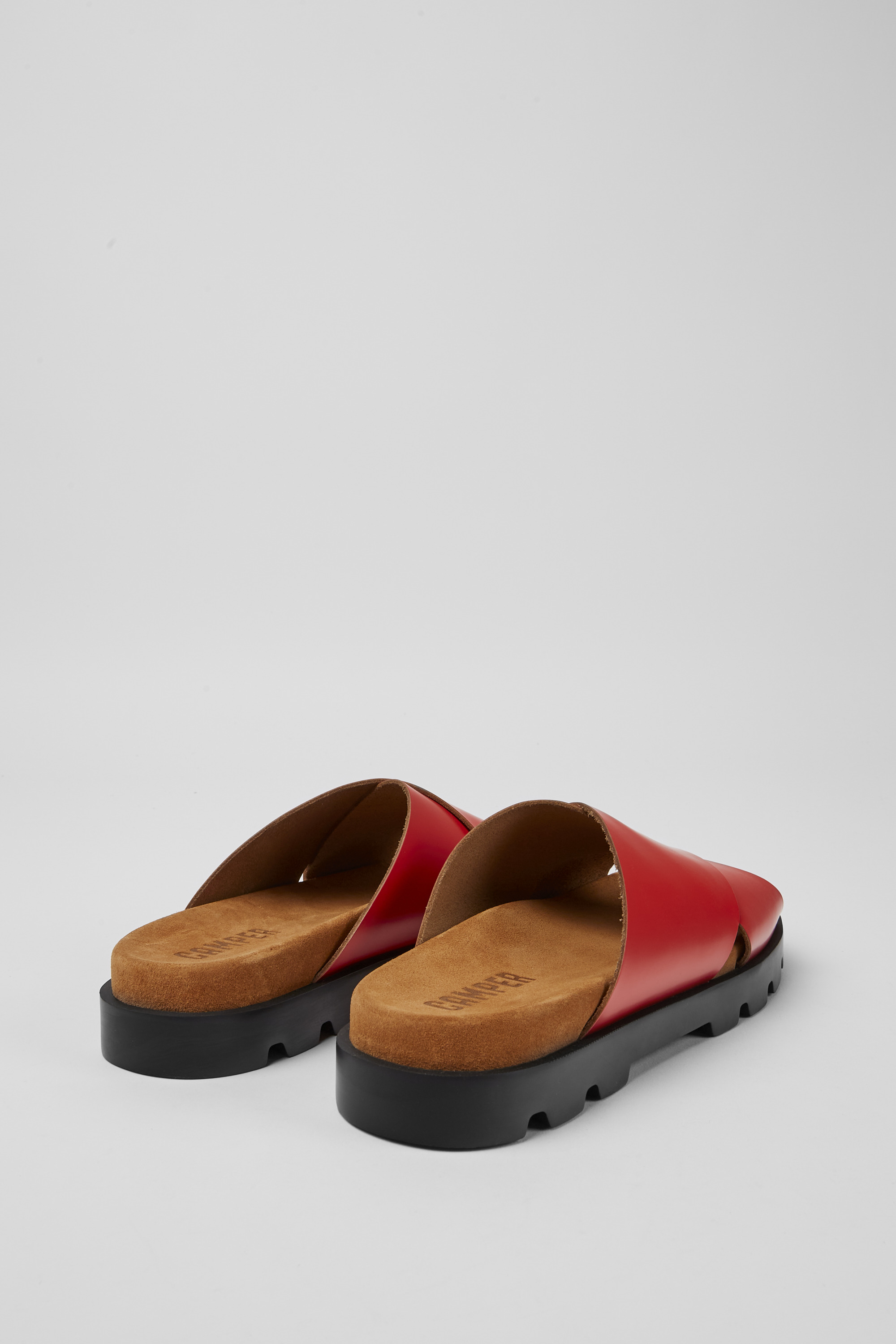 Brutus Sandal - Red leather sandals for women
