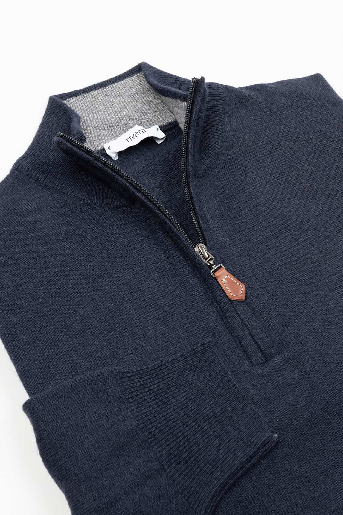 Rivera-spain Jersey Rivera Half Zip Azul Marino