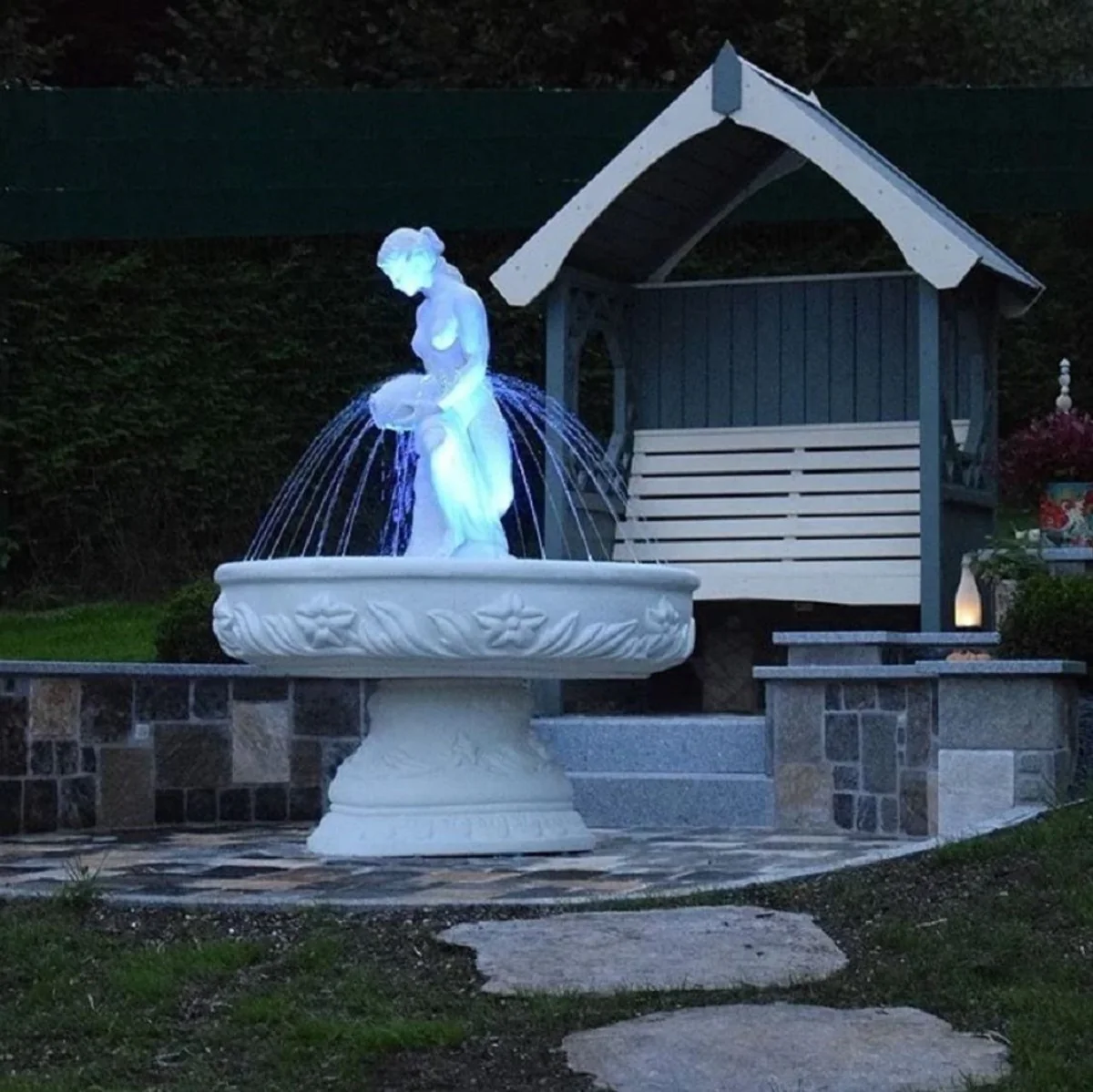 Casa Padrino Fuente Barroco Blanco ? 125 x A. 165 cm - Hecho en Italia